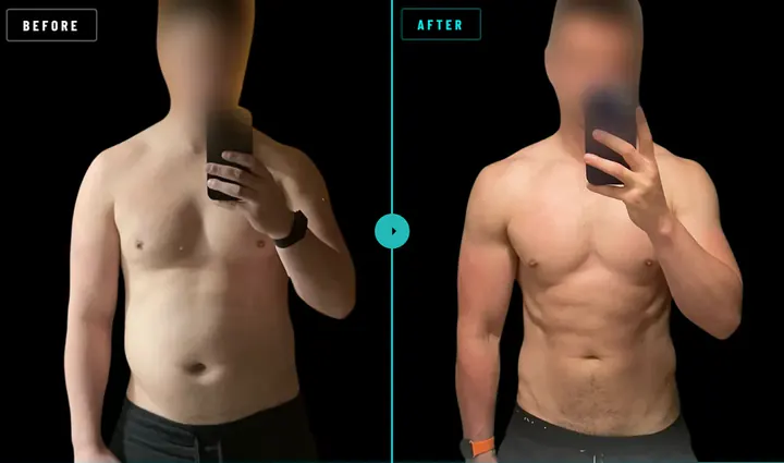 Brendan, before and after: 10kg lost in 14 weeks