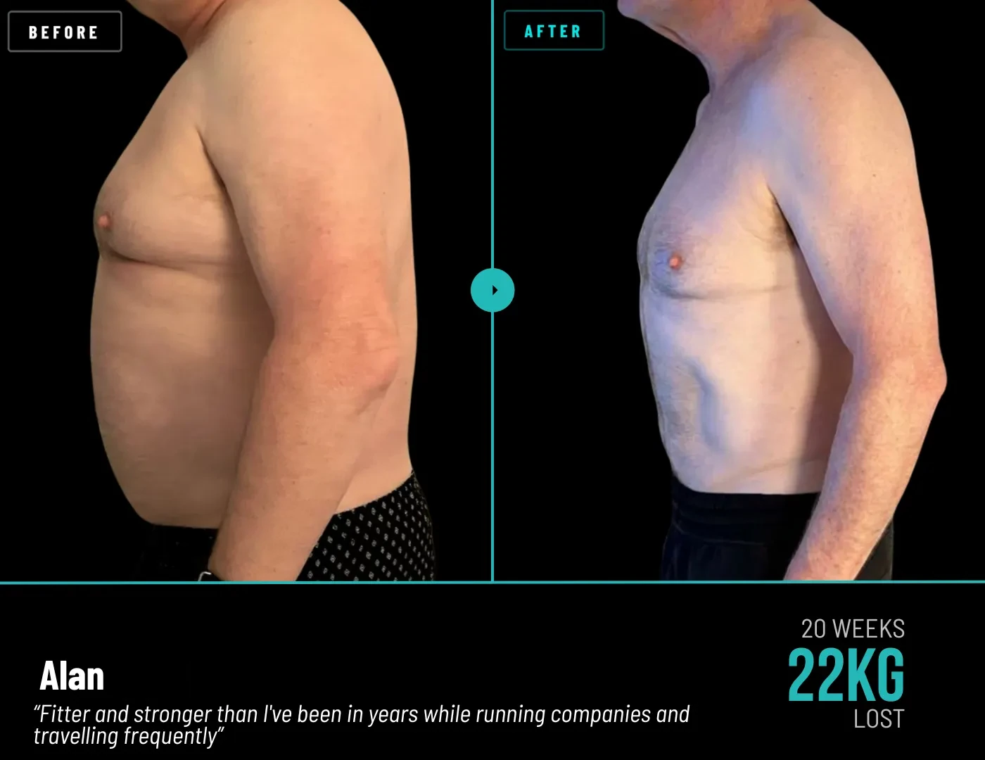 Alan. 22kg lost in 20 weeks.