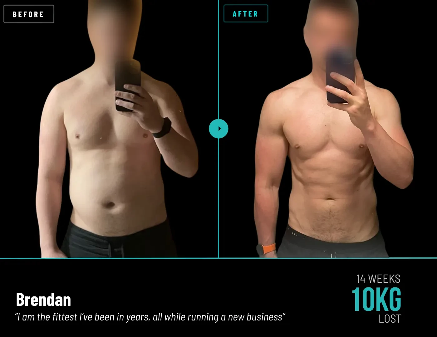 Brendan. 10kg lost in 14 weeks.