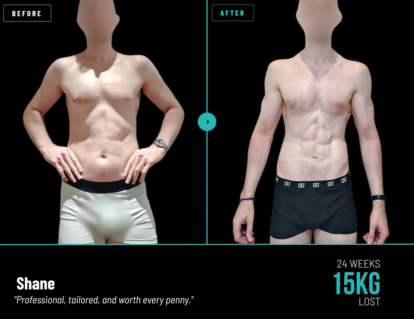 Shane. 15kg lost in 24 weeks.